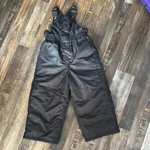 Kids Black Snow Bib Overalls